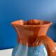 blue glazed ceramic carafe / blue glazed ceramic vase
