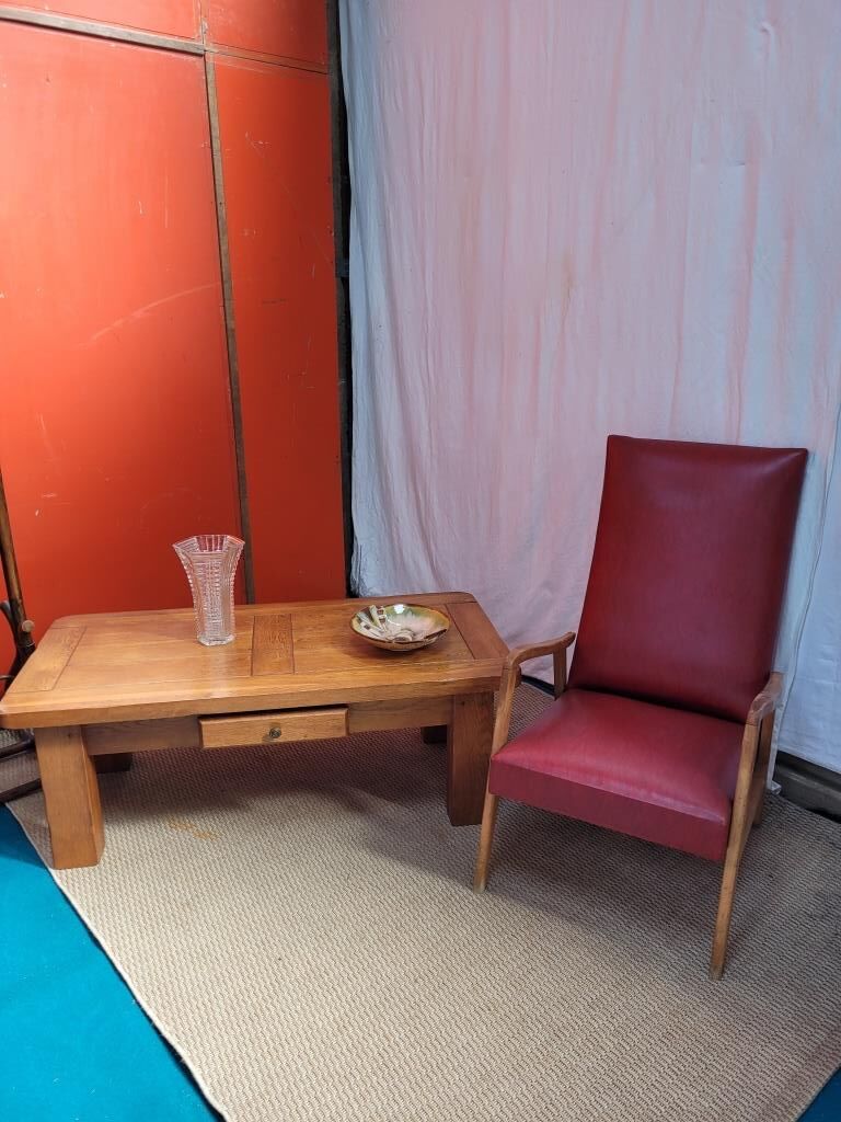 Solid elm coffee table