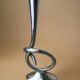 Biomorphic candleholder, solid aluminium, Spain, 1970s