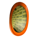 Miroir ovale orange