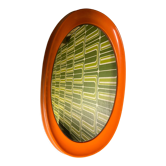 Orange oval mirror