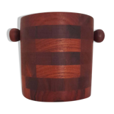 Modernist teak ice bucket 60s