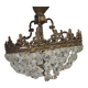 Mongolfier-shaped ceiling light, pendants and bronze.
