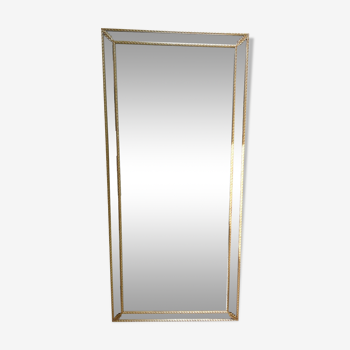 Large beveled mirror with parcloses