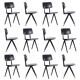 Industrial Galvanitas S16 Dining Chairs in Black, Netherlands