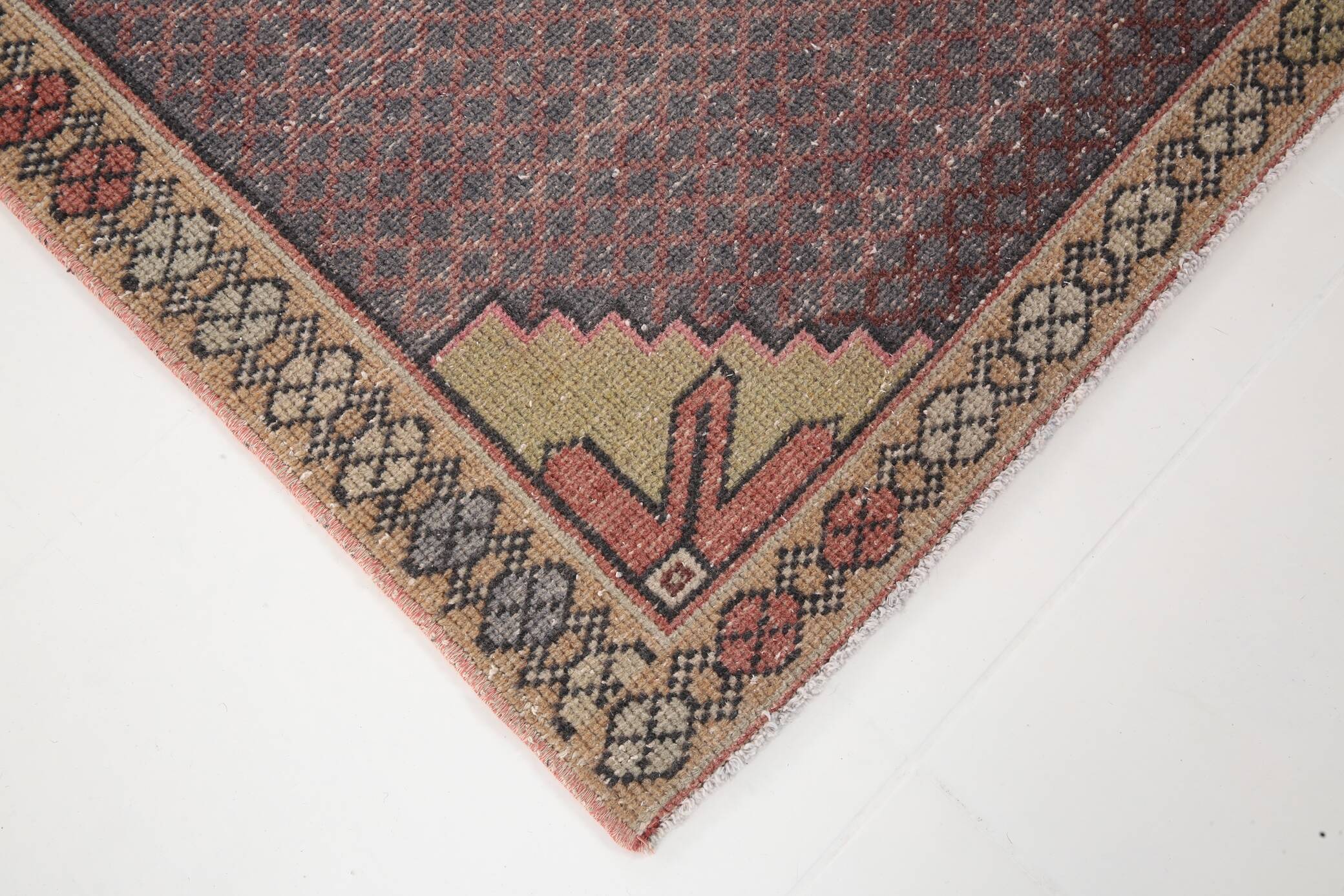 Tapis oriental persan vintage terracotta