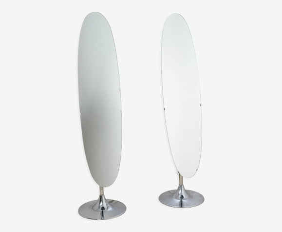 Paire de miroirs sur pied 70