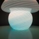 Blue Murano mushroom table lamp, Gambaro e Poggi for Vetri
