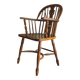 Mid century solid oak lyre-back elbow chair beautiful wood grain