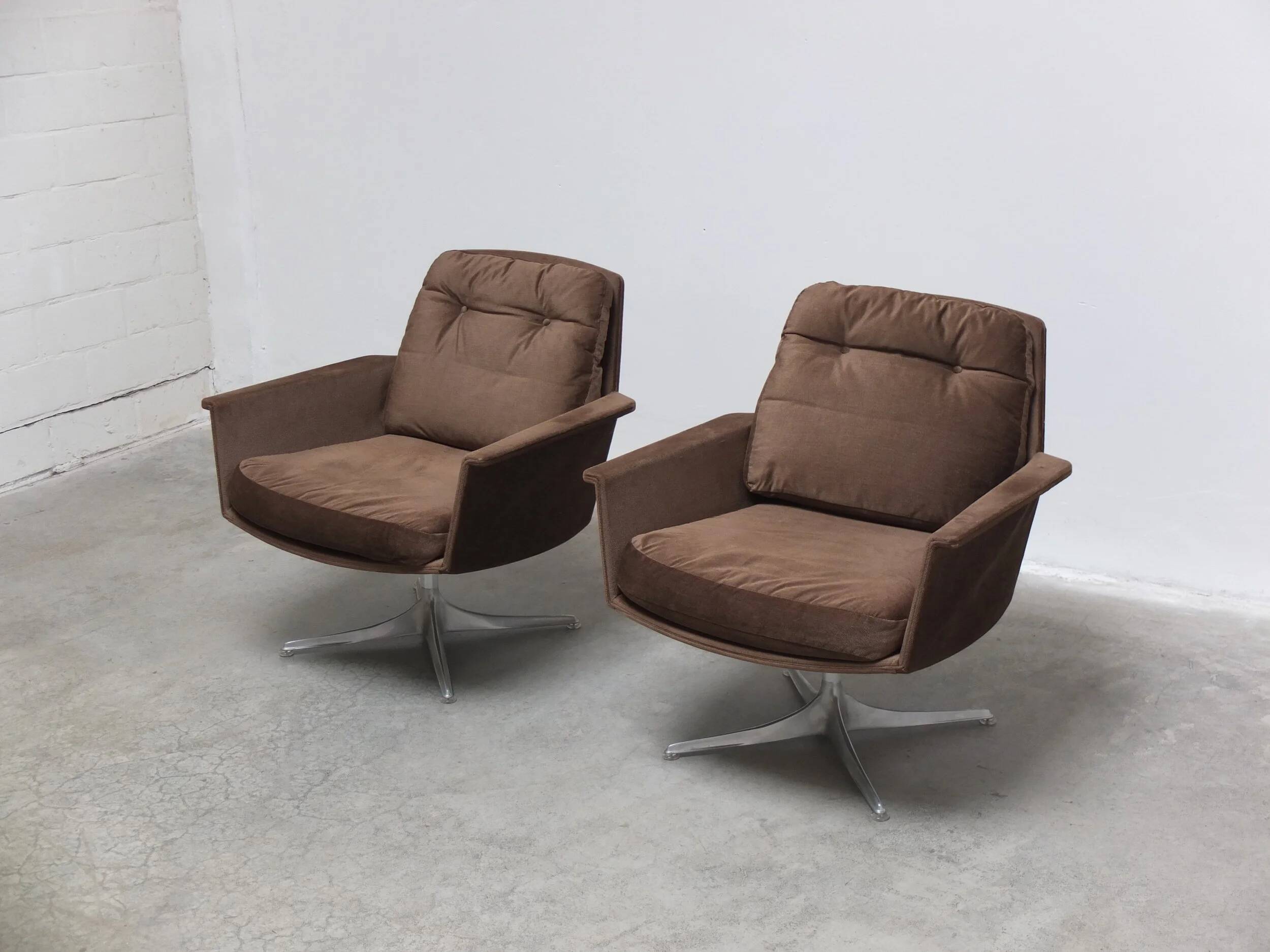 Paire de fauteuils pivotants 'Sedia' par Horst Brüning pour COR, 1972