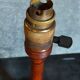 Art-deco lamp foot in solid wood turned 40s