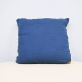 vintage ochre embroidered cushion