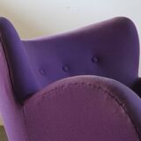 Vintage Danish 1930s club lounge chair, style of Fritz Hansen & Flemming Lassen