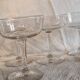 9 champagne coupes in glass, beautiful model from the 1940s.