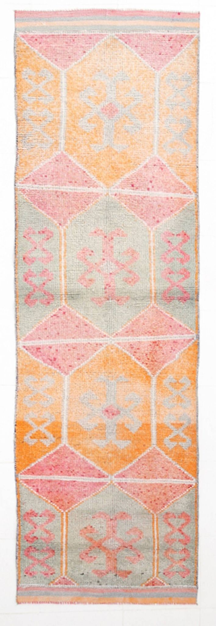 Tapis de couloir vintage turc, 90 x 319 cm