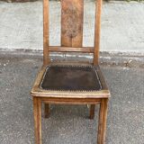 Art Deco chair in wood and brown