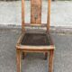 Chaise art déco bois et marron