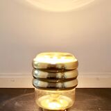Tinted glass table lam  space age, 70s