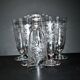 Lot 6 verres à bière verrerie portieux bocks bistrot gravé acide 1920-1930