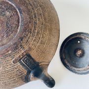 Ancient Japanese teapot in cast iron