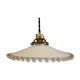 Suspension en opaline blanche et liseré transparent