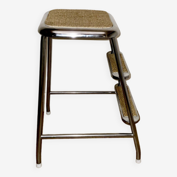 Swedish mid-century step stool of chromed steel by awab, 1950s