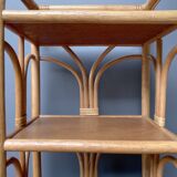 Vintage 3-tier rattan shelf