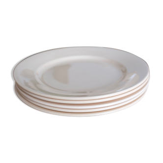 Assiette rose poudrée Digoin & Sarreguemines