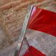 Red Plexiglas folding chair