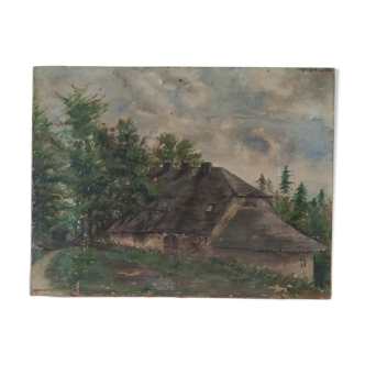 Oil on canvas landscape
