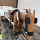 jouet cariole avec cheval en bois années 60