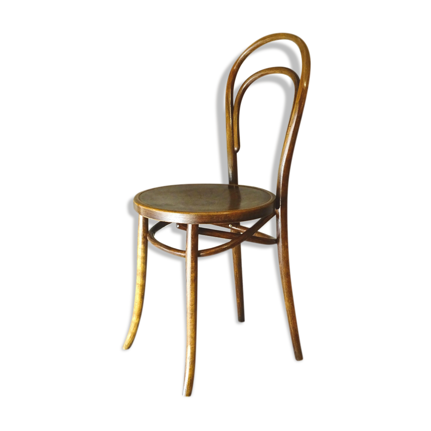 Bistro chair N° 14 wooden seat by Cambier around 1910