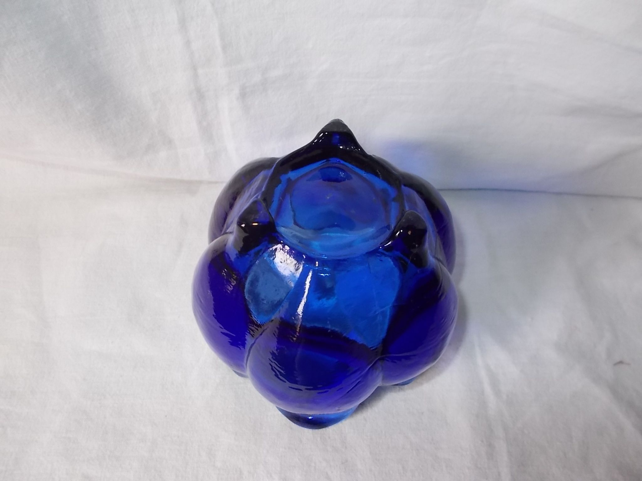 Blue glass vase