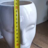 Cache pot tête ceramique