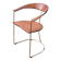 Chaise Arrben Ursula postmoderne en cuir cognac et chrome