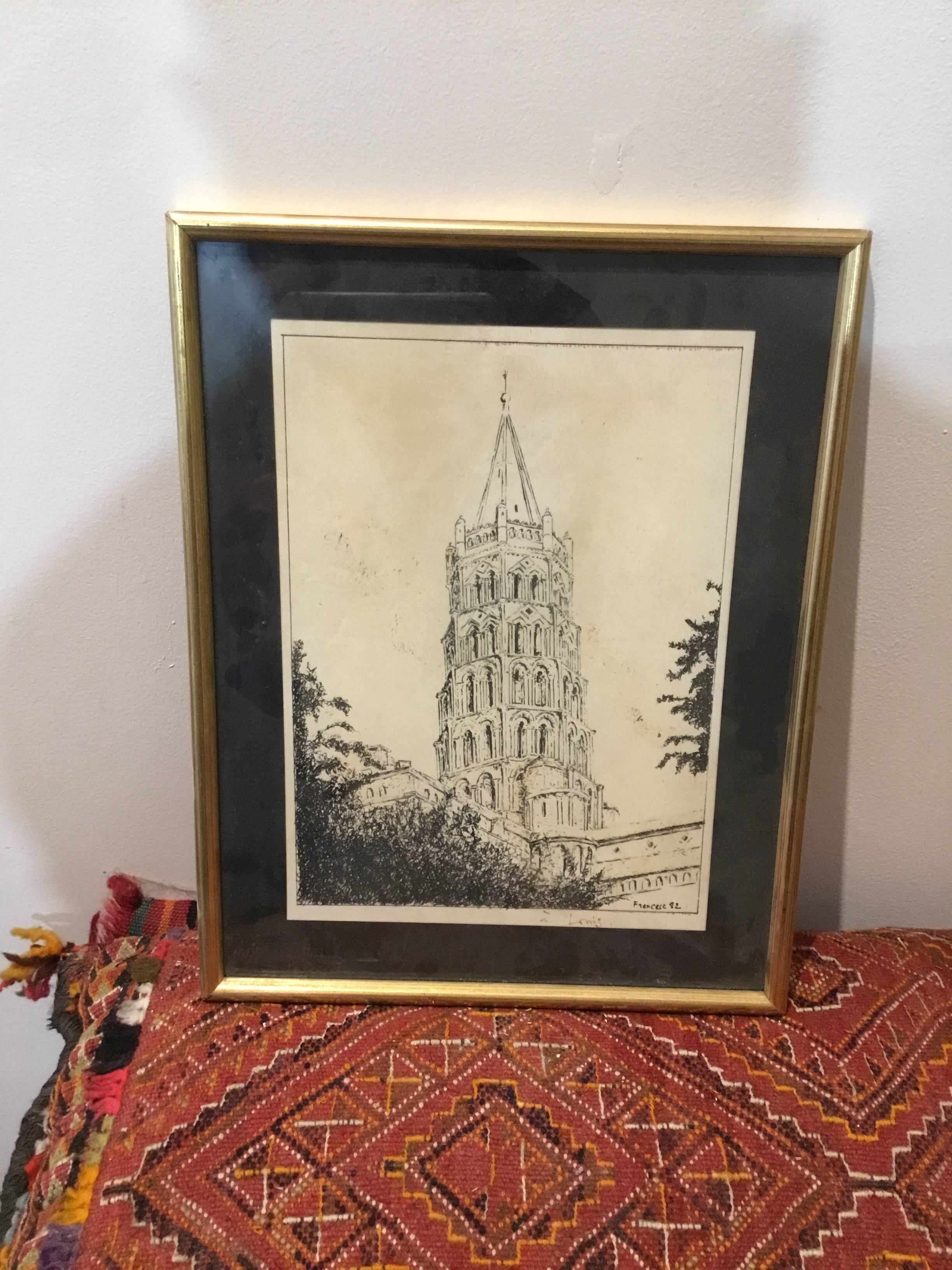 Lithographic engraving Saint Sernin