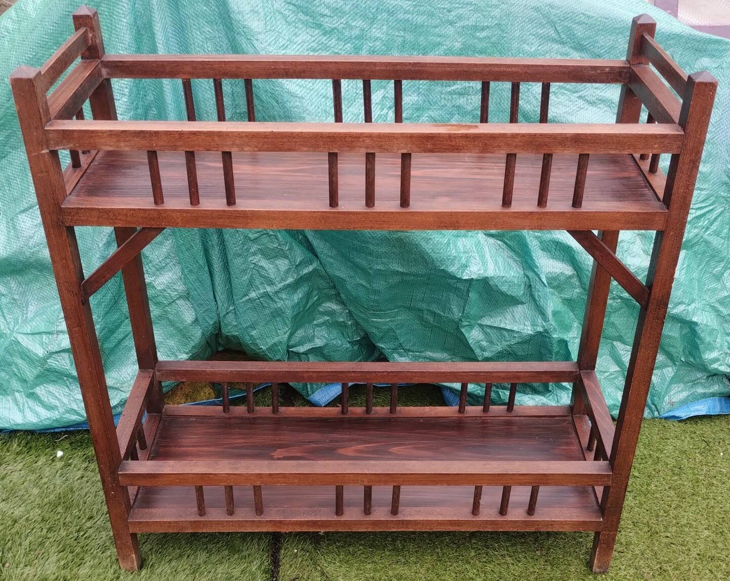 Large double wooden planter with zinc tray