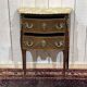 Late 19th-century Louis XV commode in oak, rosewood, and marble top