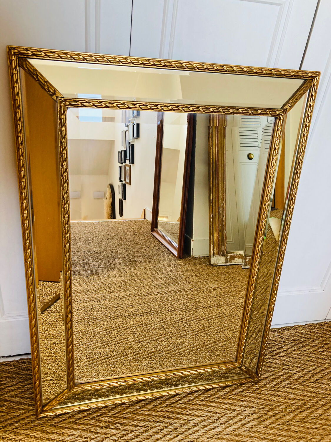 Beveled beaded mirror