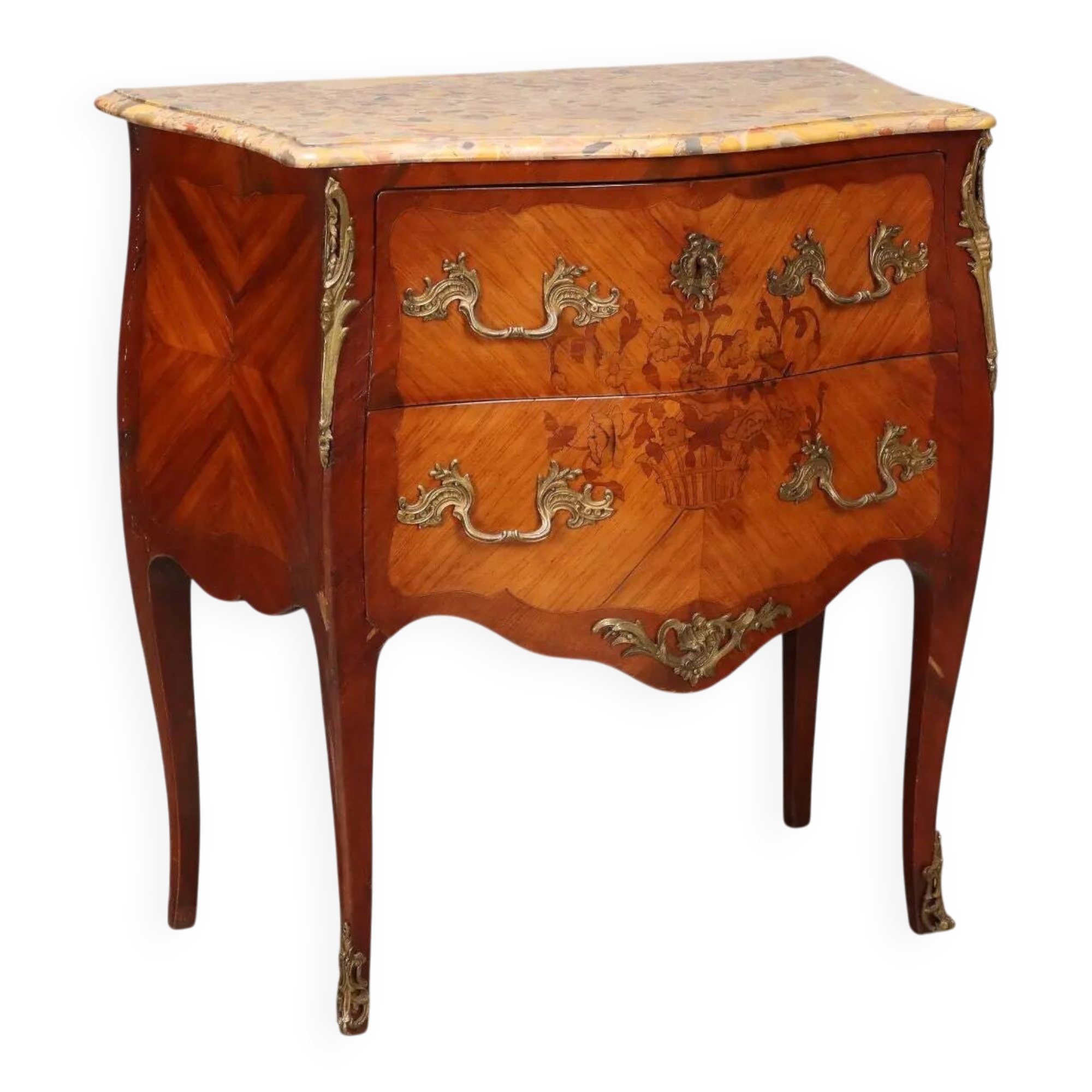 Antique commode in Baroque style made of mahogany, 20th century.