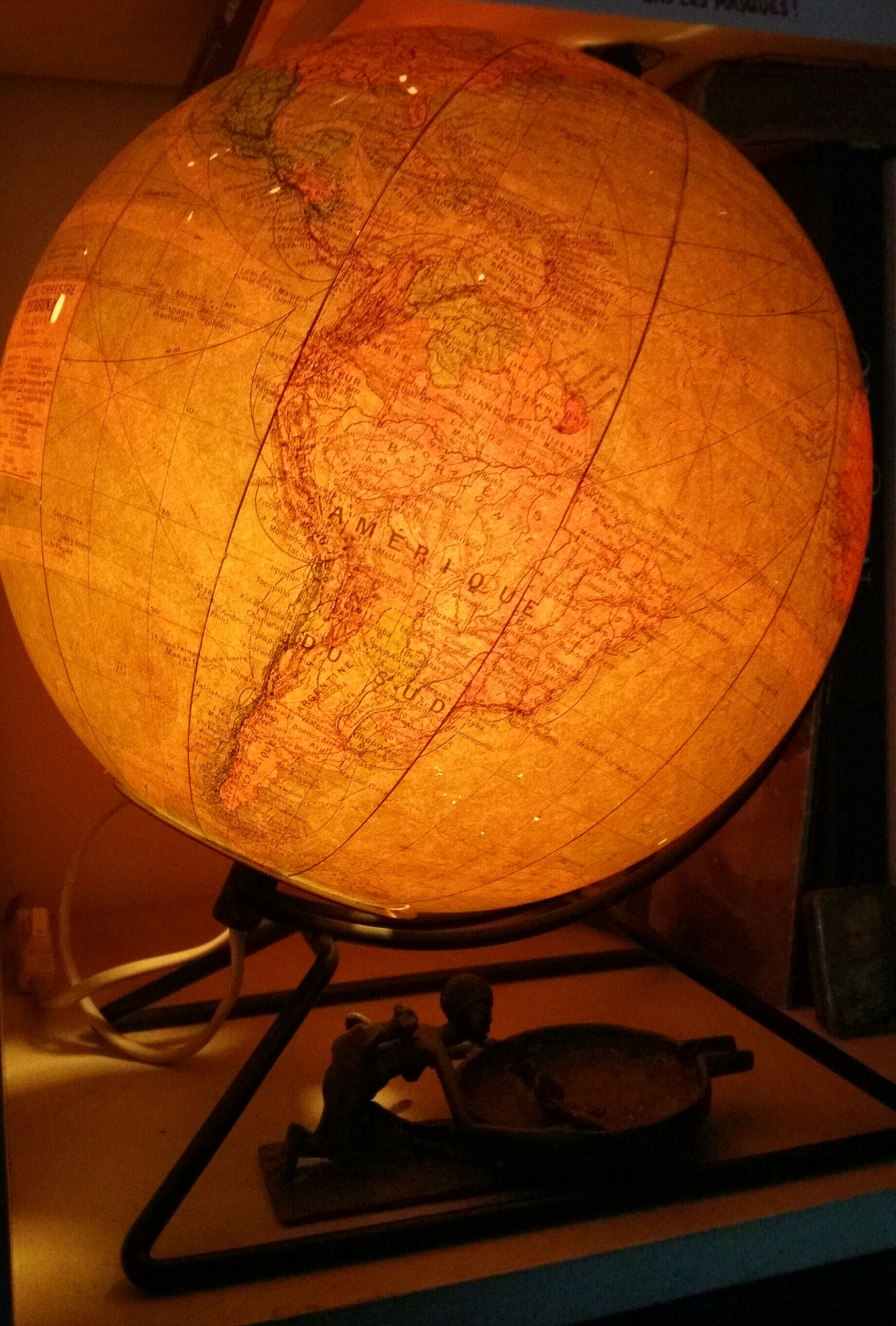 Luminous globe 1930s Perrina