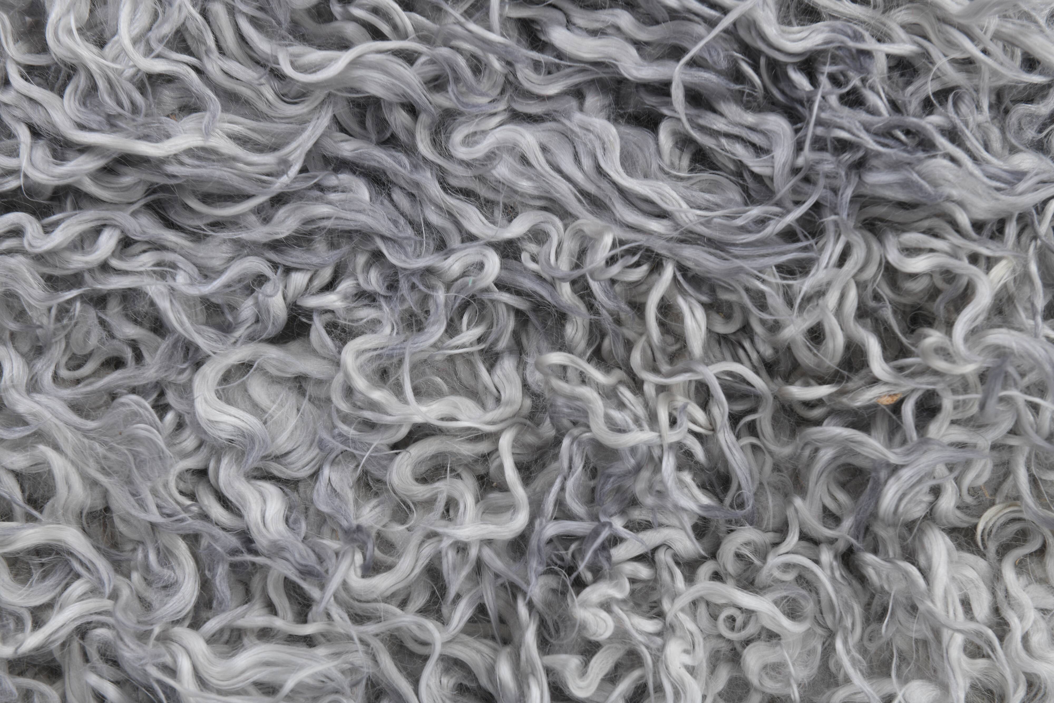 8x10 wool handmade gray kilim rug 253x300cm