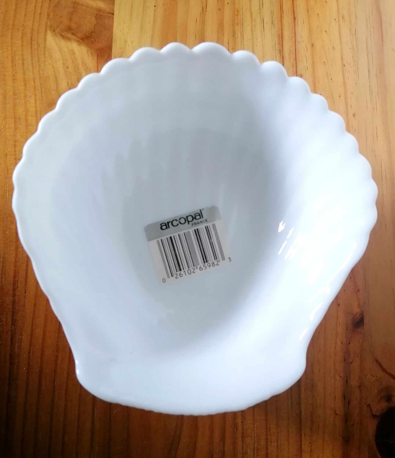 5 coupelles coquillage en opaline arcopal