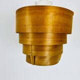 Wooden pendant lamp by Hans-Agne Jakobsson, Sweden, 1960s
