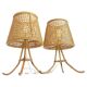 Mid-Century Bamboo and Cane Pair of Large Table Lamps By Louis Sognot, 1970s