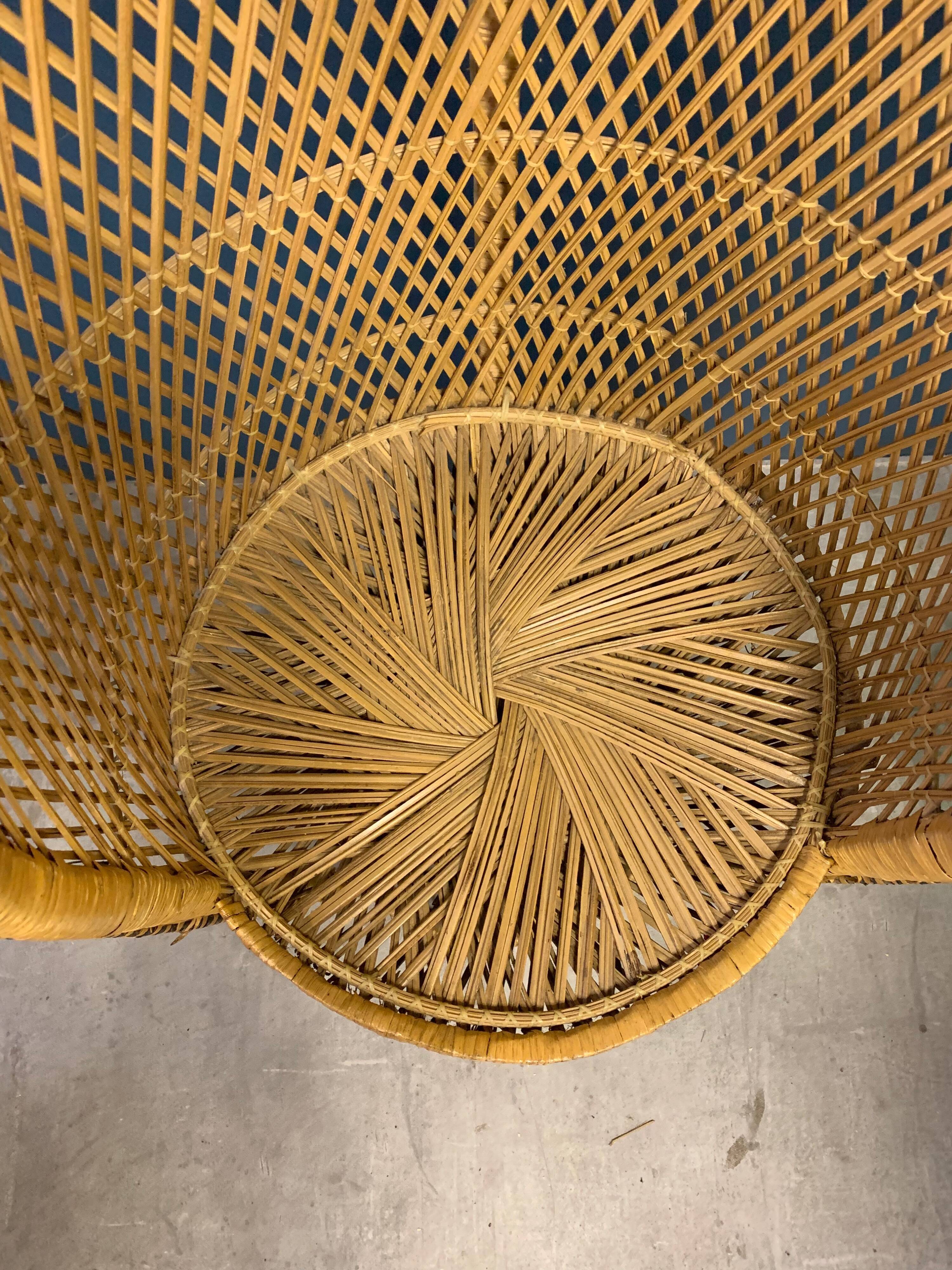 Emmanuelle chair in rattan 70s