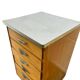 Mini commode vintage en bois avec plateau en formica