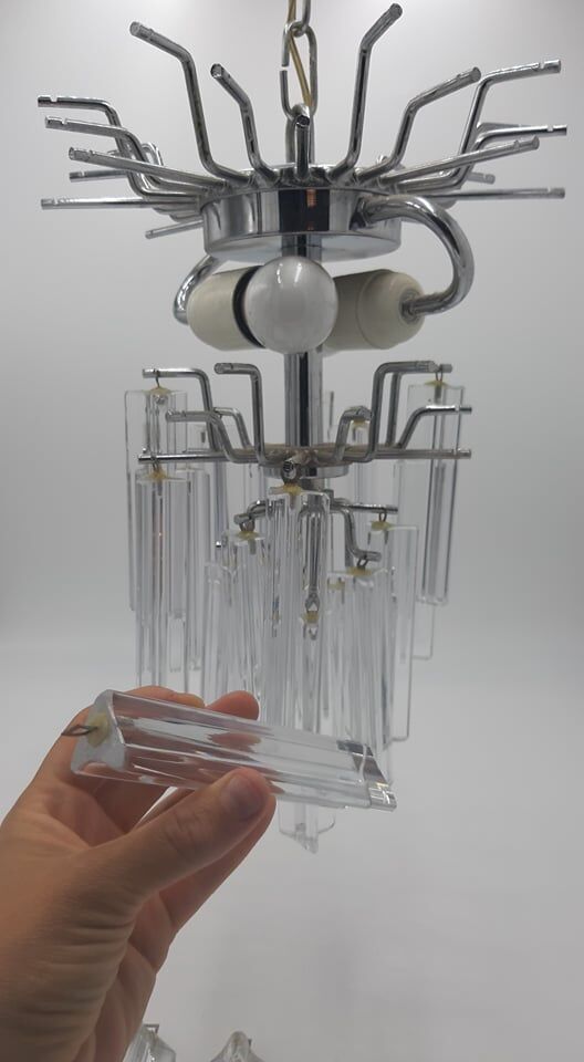 Paolo Venini Chandelier Italy 3 levels