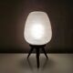 Danish vintage wooden tripod table lamp, 1970