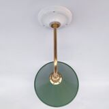 Swan neck and enamelled sheet metal wall light